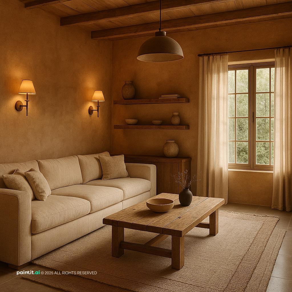 Cozy Rustic Living Room Design showing minimalist restraint, soft textiles, natural light for Minimalist Living Room Ideas.