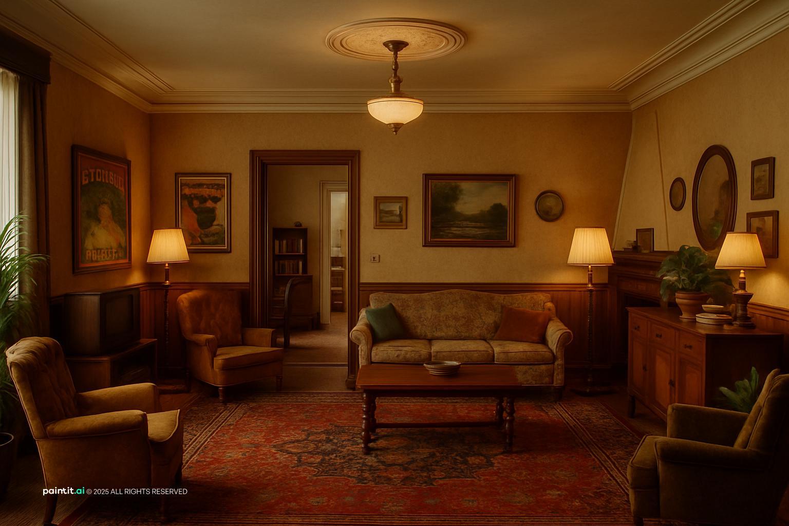 Small Vintage Living Room Ideas - Chic Design Inspiration | Paintit.ai - 19