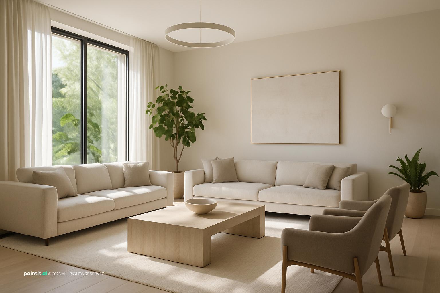 Taupe Layered Living Room for Kelly Hoppen Interior Design Style