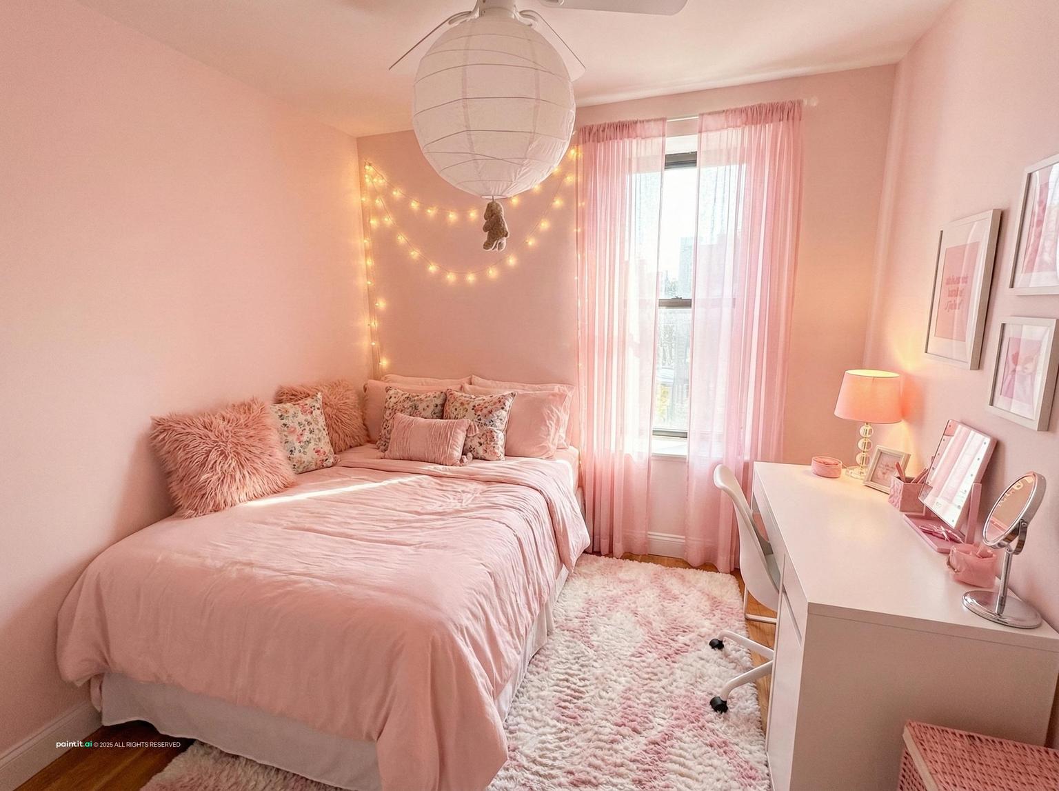 Light Pink Living Room - Design Inspiration | Paintit.ai - 14