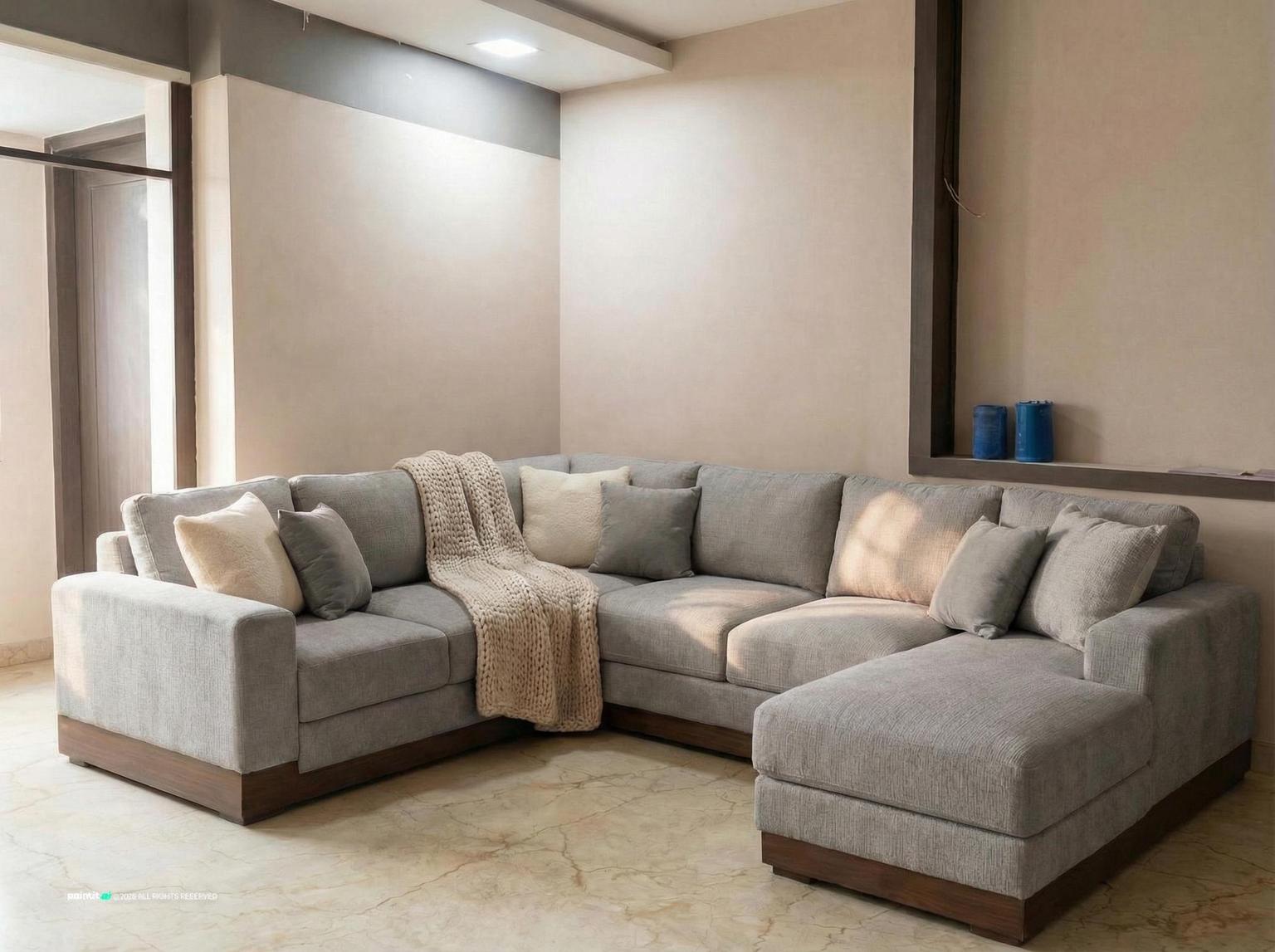 Modern Grey and Beige Living Room - Design & Inspiration | Paintit.ai - 26