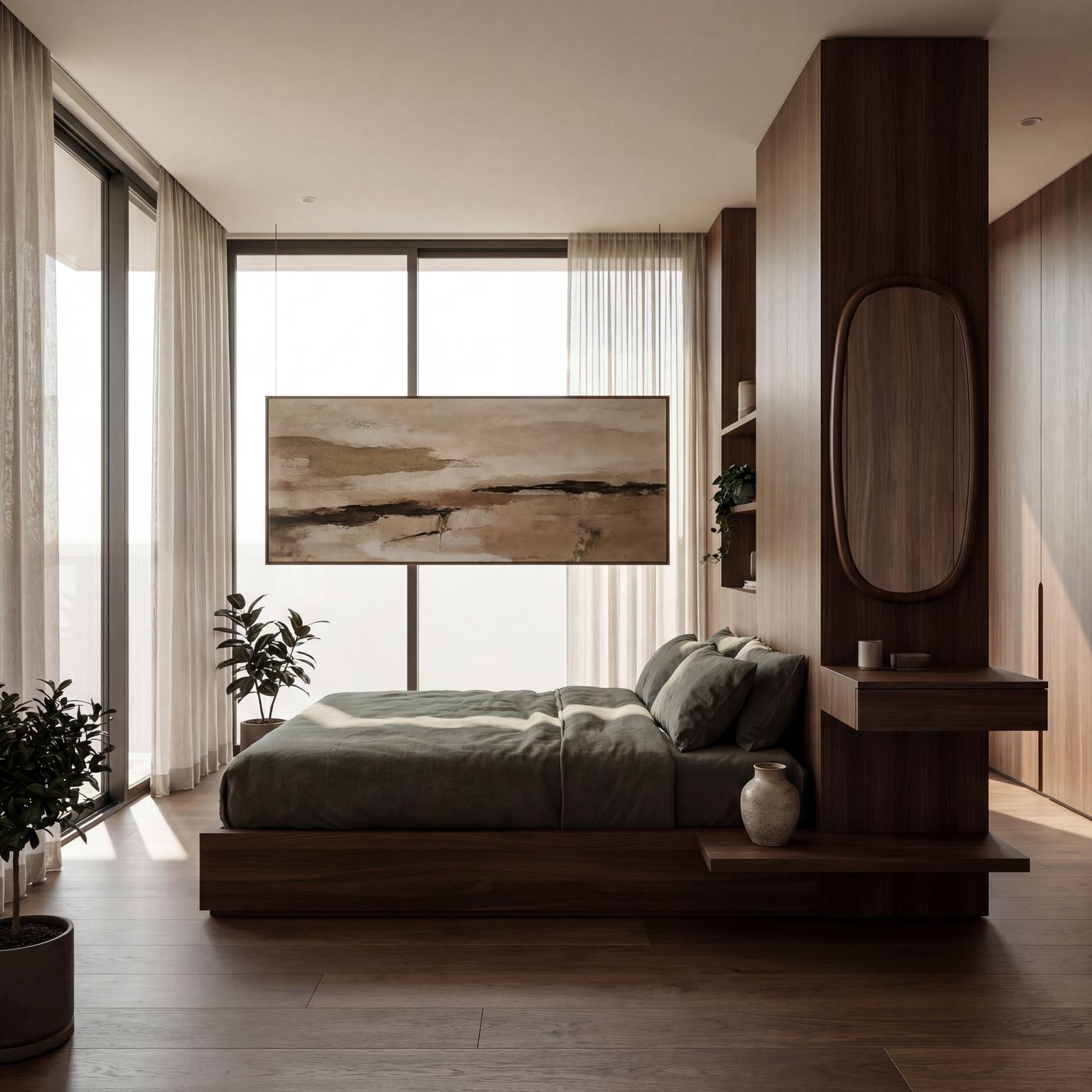 Japandi Bedroom with Light Wood for Muji Style Interior Design