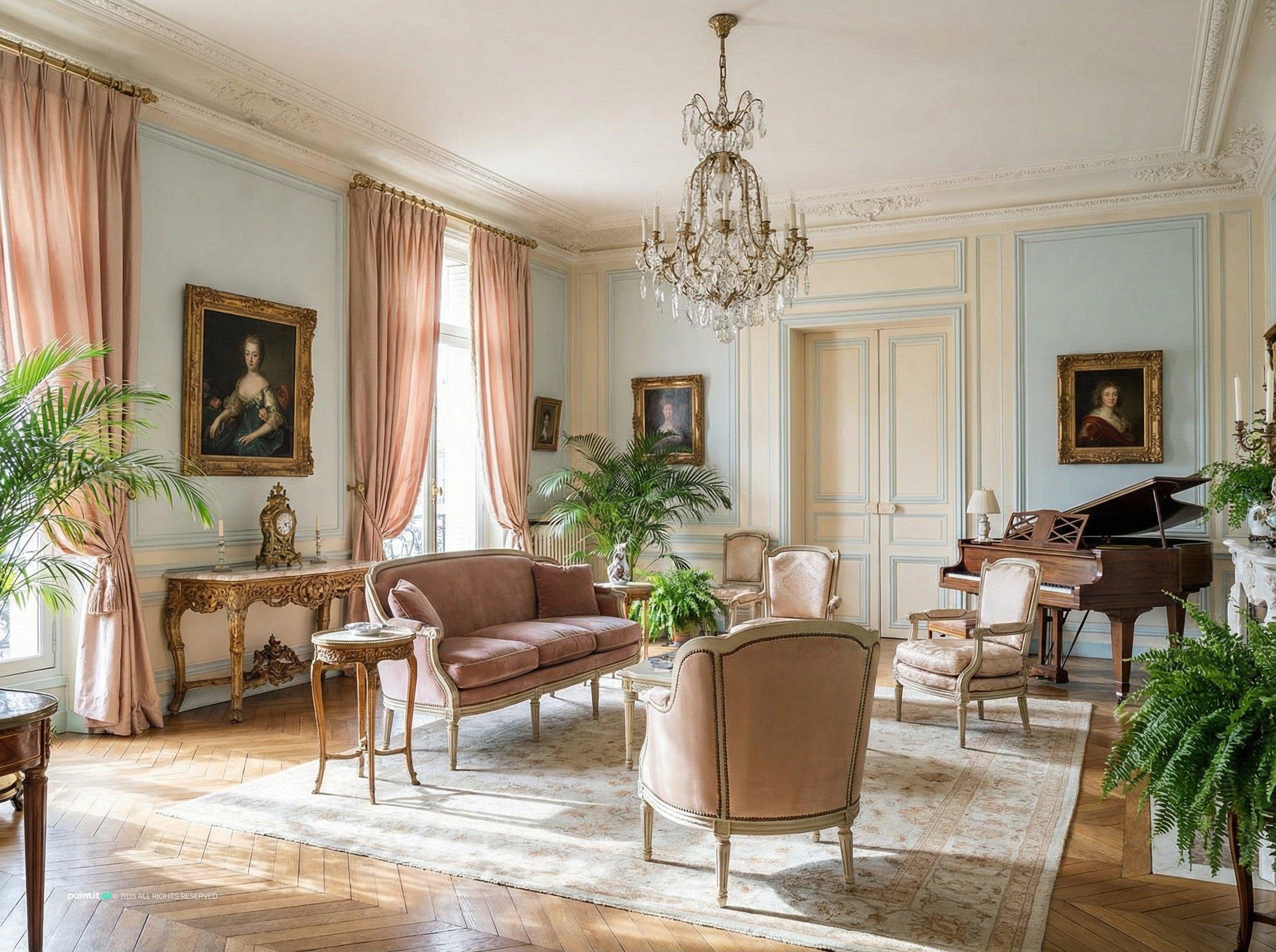 French Living Room - Elegant Design Ideas | Paintit.ai - 23
