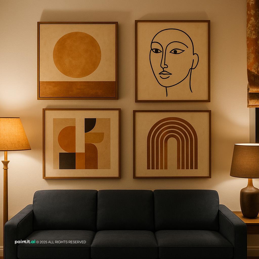 Rustic Burnt Orange Living Room: Design Inspiration | Paintit.ai - 13