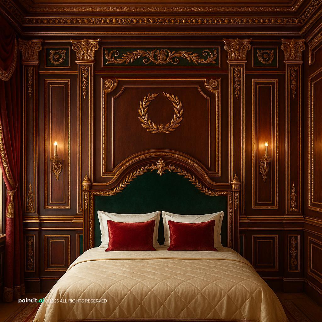 Elegant Empire-Style Bedroom for Royal Style Interior Design