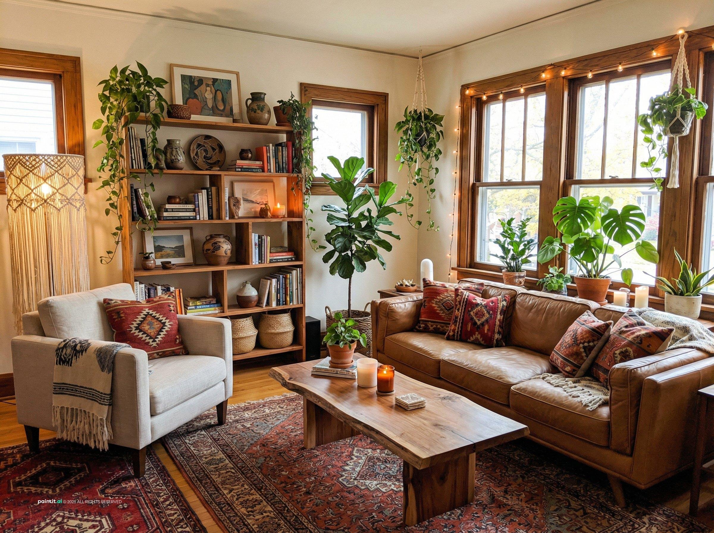 Natural Earthy Living Room Ideas - Organic Decor & Design | Paintit.ai - 19