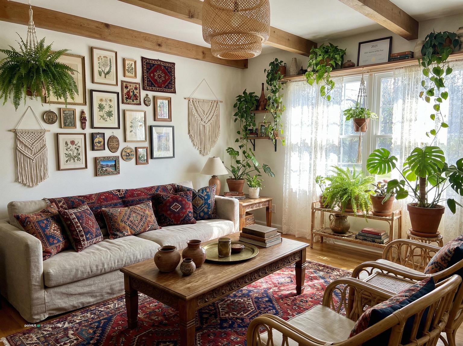 Exotic style interior design visual reference 8: pattern and colour with visual rest