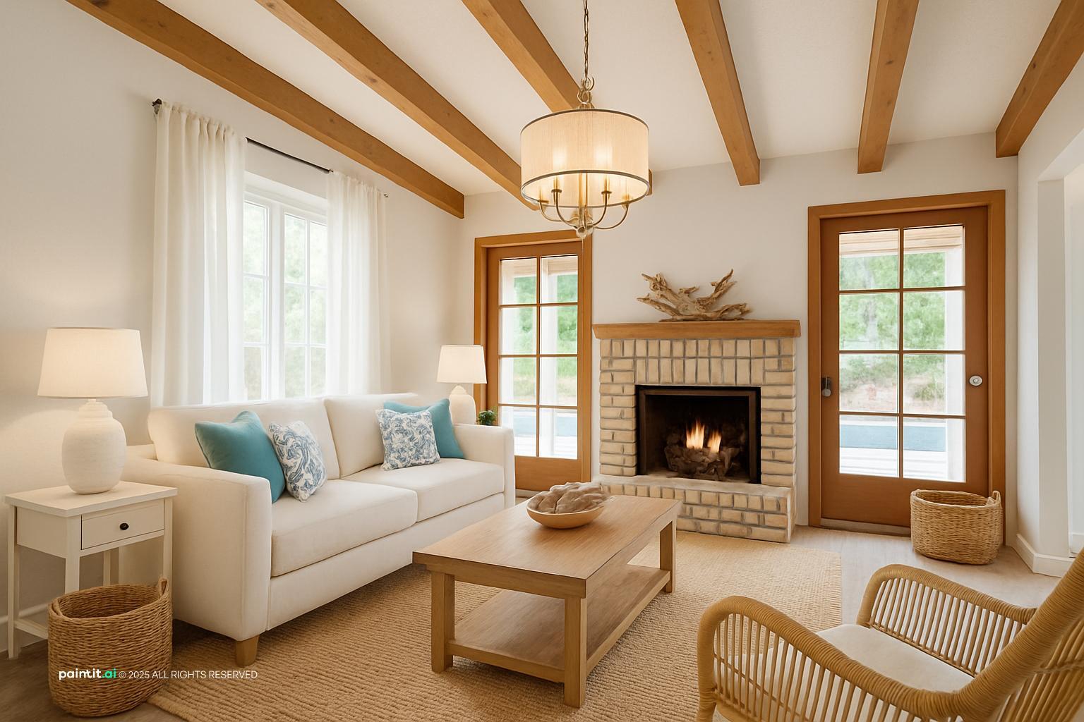 Beach House Living Room - Coastal Decor Inspiration | Paintit.ai - 17