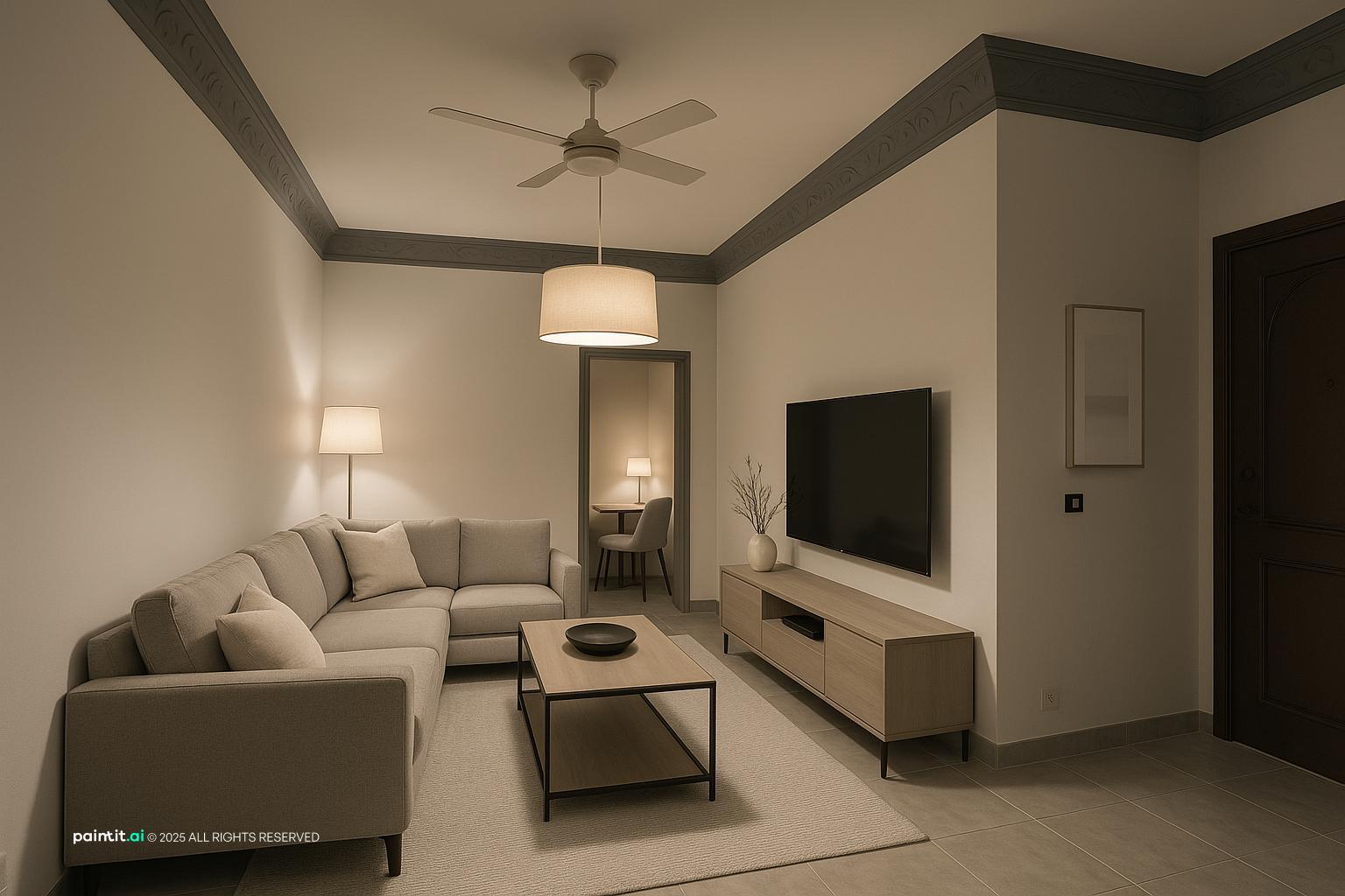 White Gold Living Room - Luxurious Decor Ideas | Paintit.ai - 33