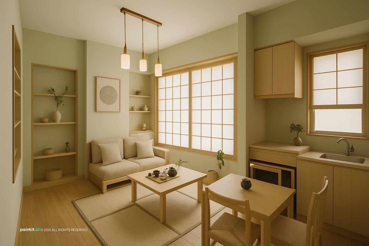 Japanese Living Room: Serene Interior Concepts | Paintit.ai - 38