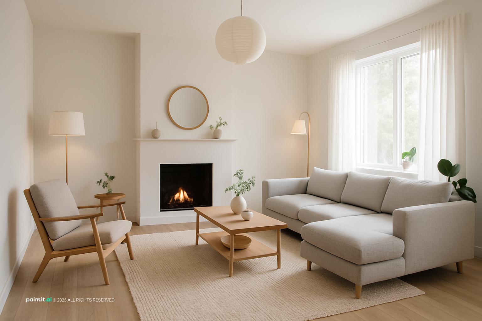 Rustic Scandinavian Living Room - Design Concepts | Paintit.ai - 21
