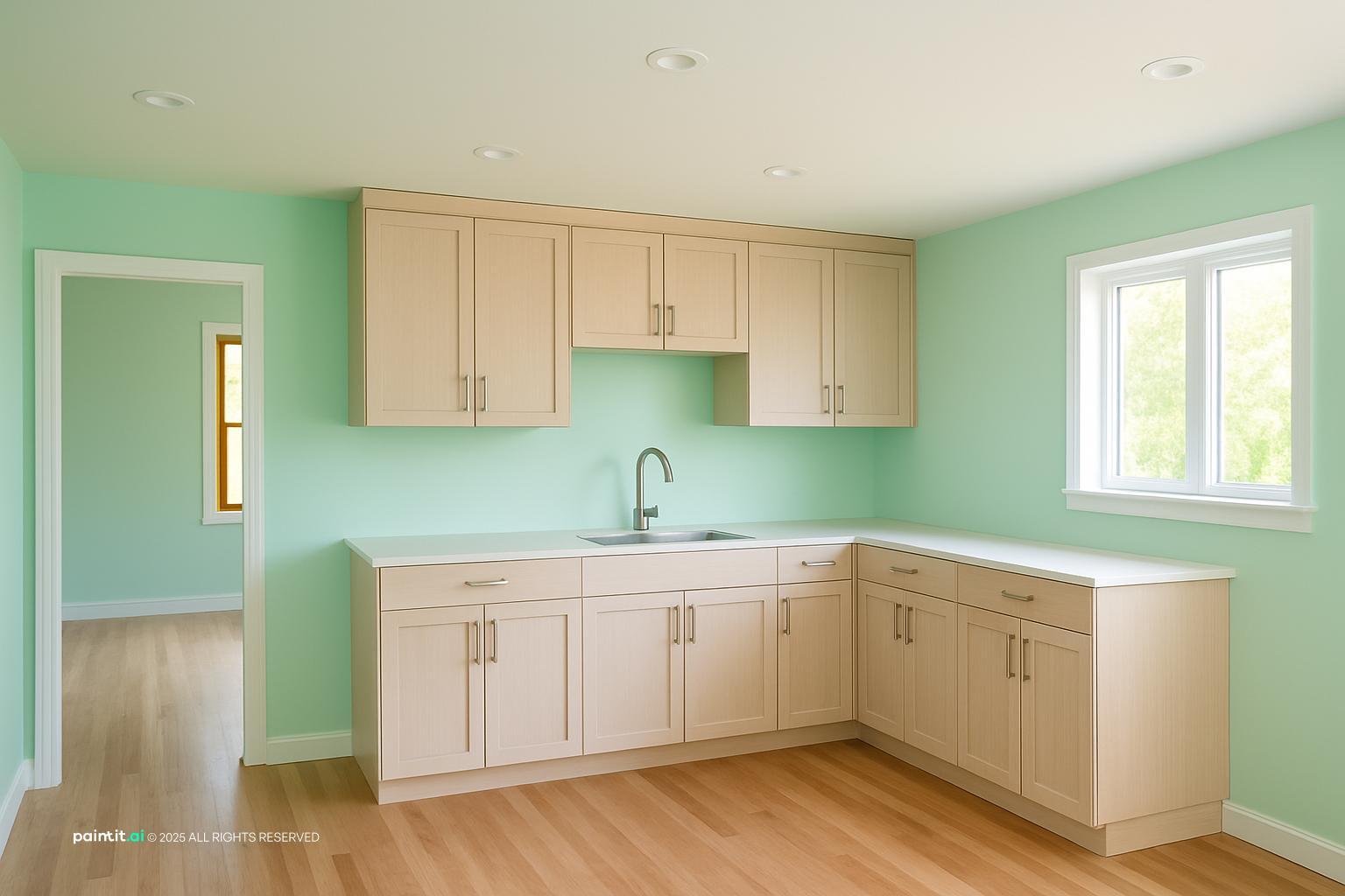 White Kitchen and Living Room: Elegant Interiors | Paintit.ai - 17