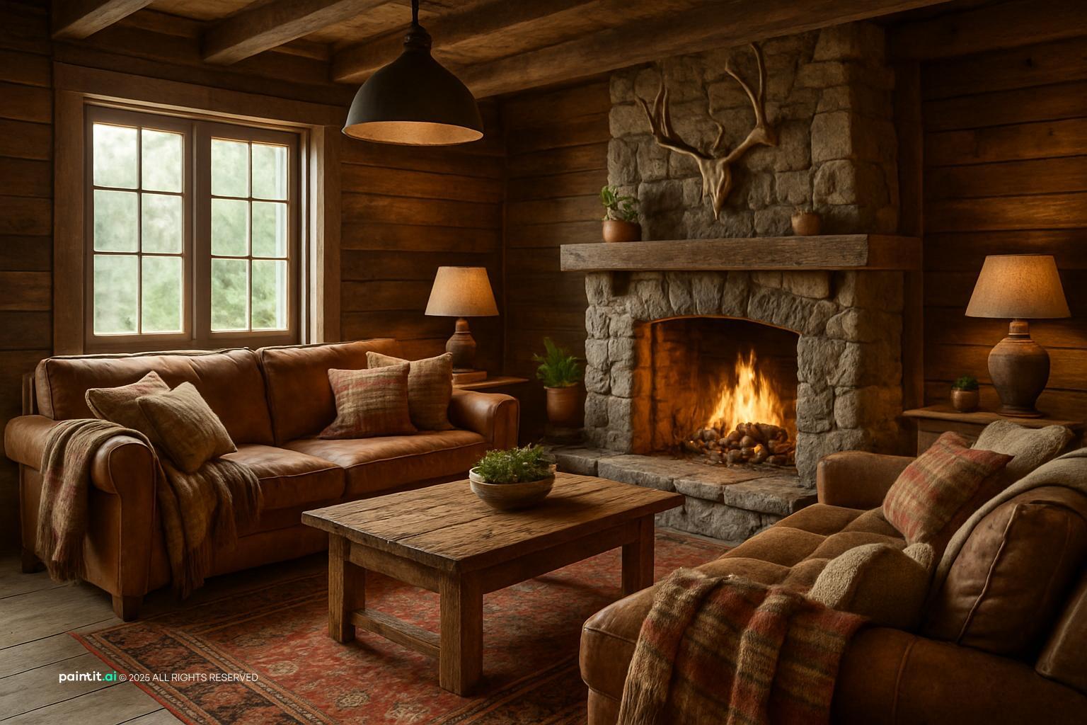 Warm Christmas Living Room - Cozy Decor Inspiration | Paintit.ai - 22