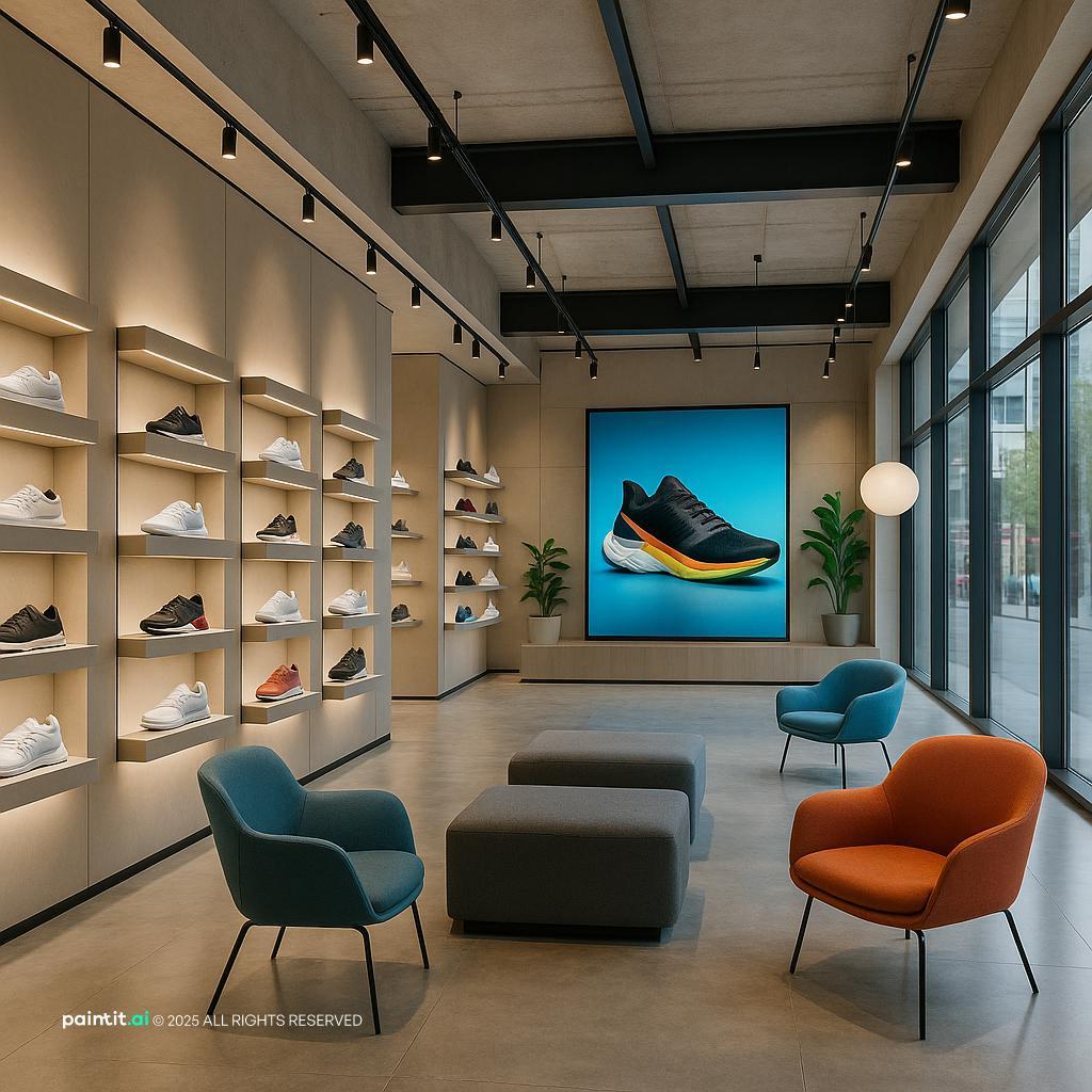Small shoe shop interior design 3