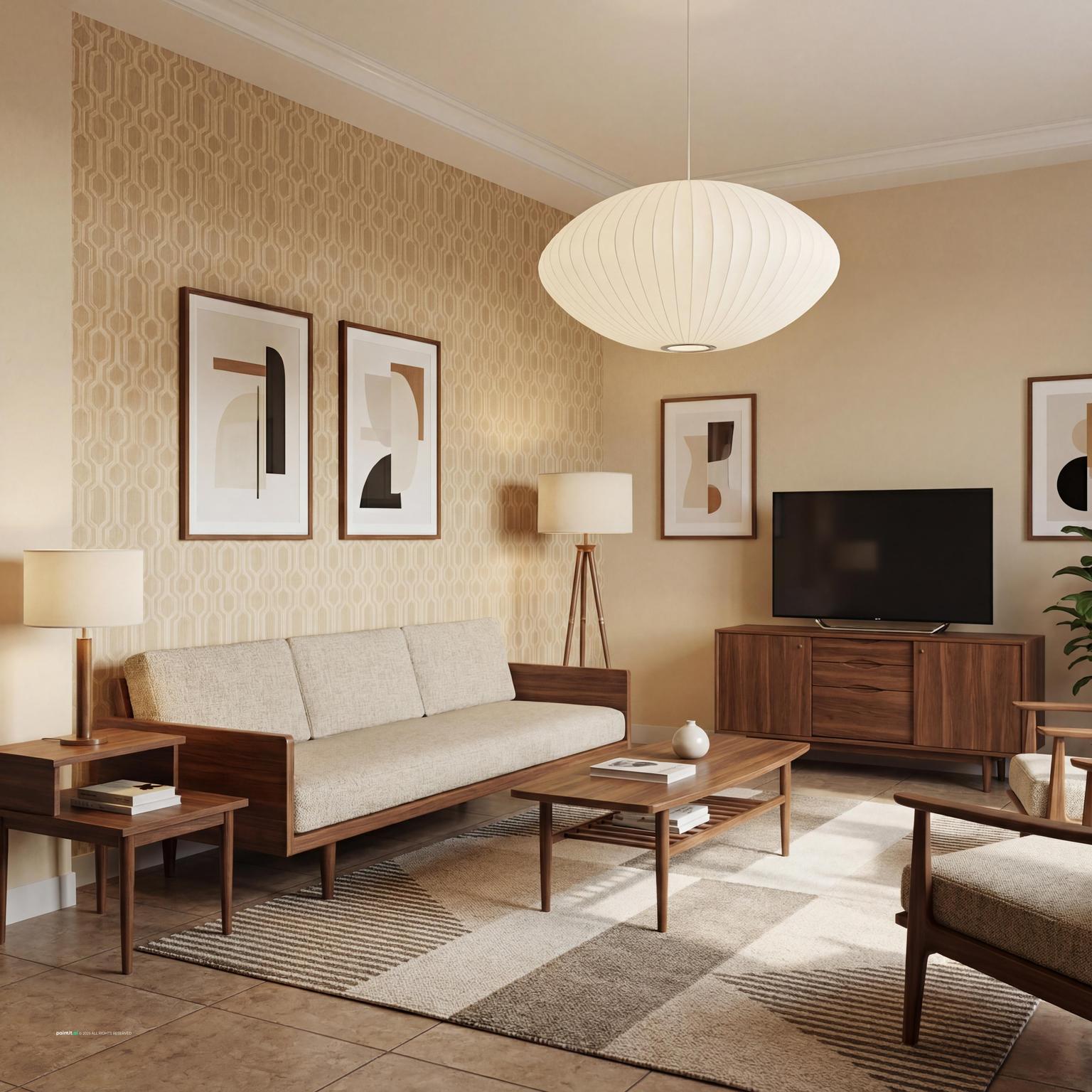 1960s Living Room: Mid-Century Modern Decor | Paintit.ai - 35