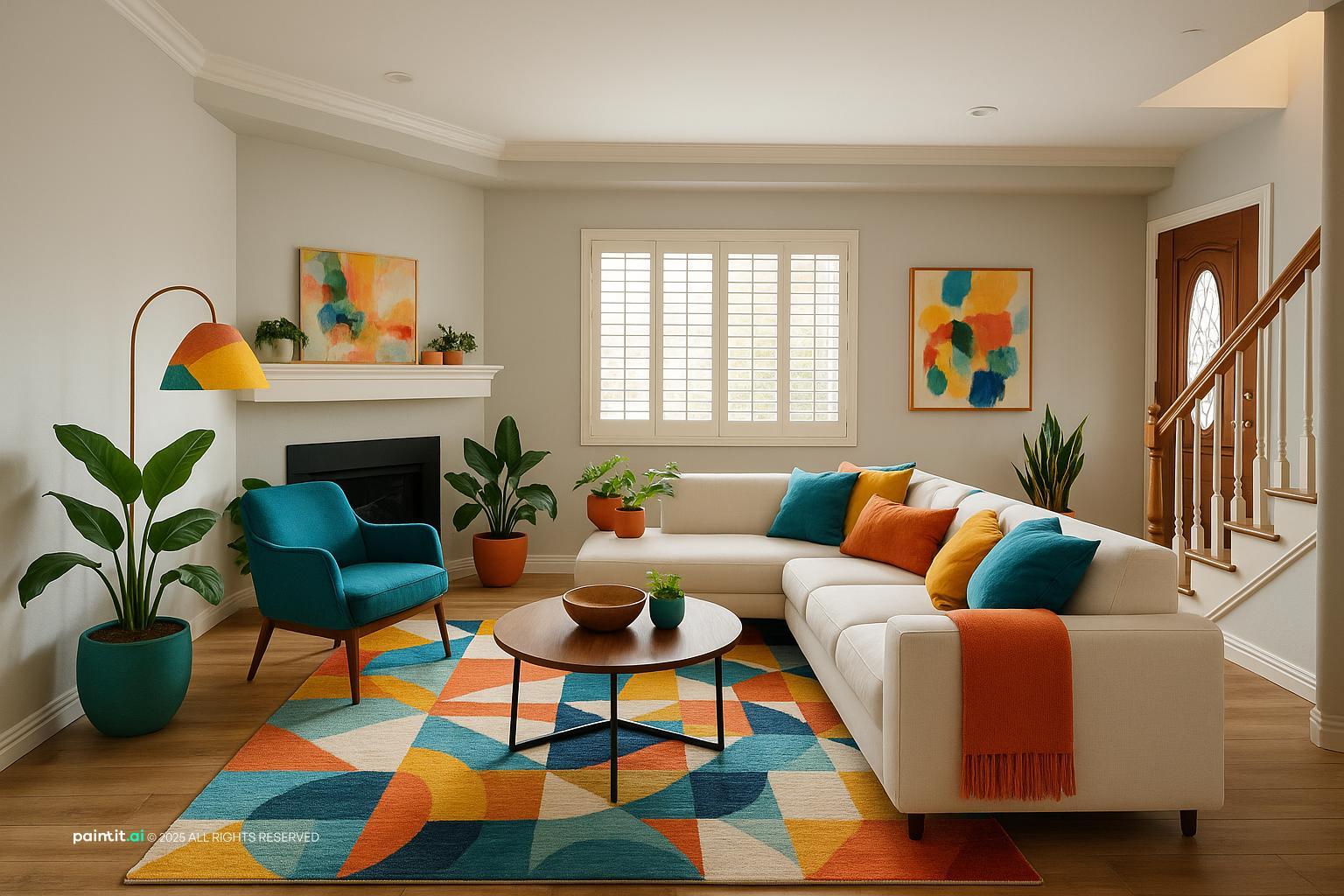 Yellow and White Living Room - Chic Interior Design Guide | Paintit.ai - 22