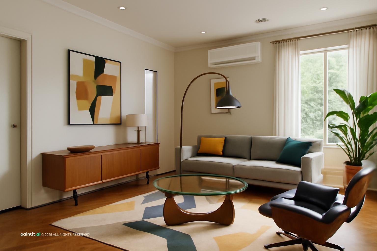 Yellow and Turquoise Living Room - Design Ideas | Paintit.ai - 27