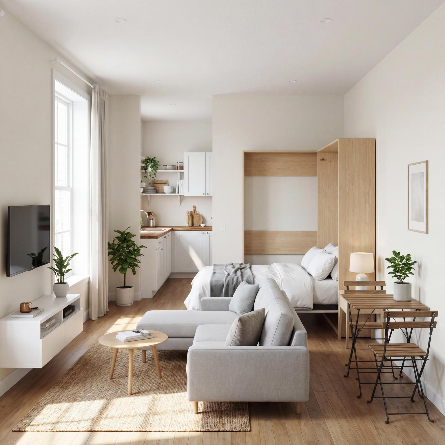 Budget-Friendly Small Apartment Design 1920s living room