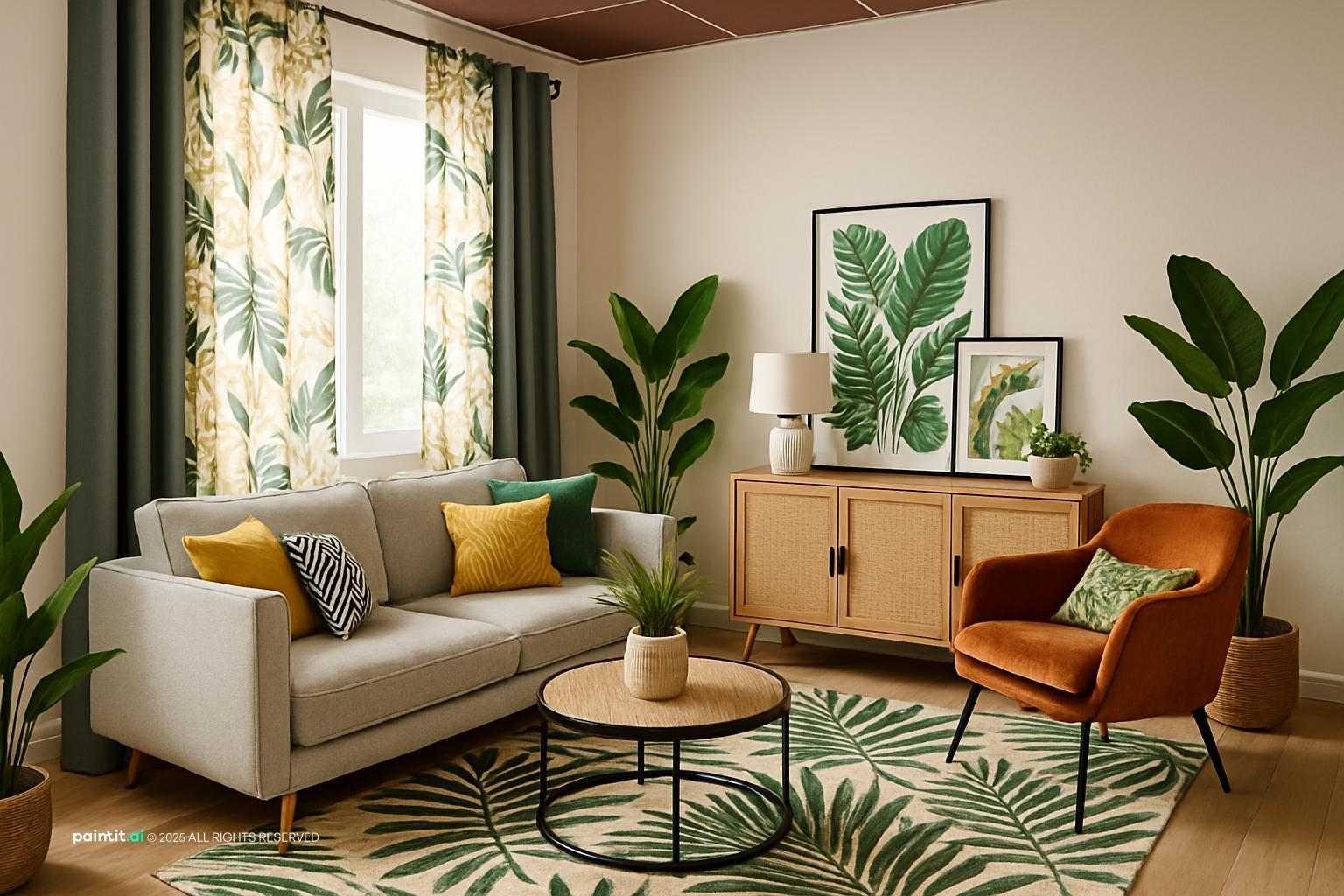 Biophilic Living Room: Nature-Inspired Design | Paintit.ai - 18