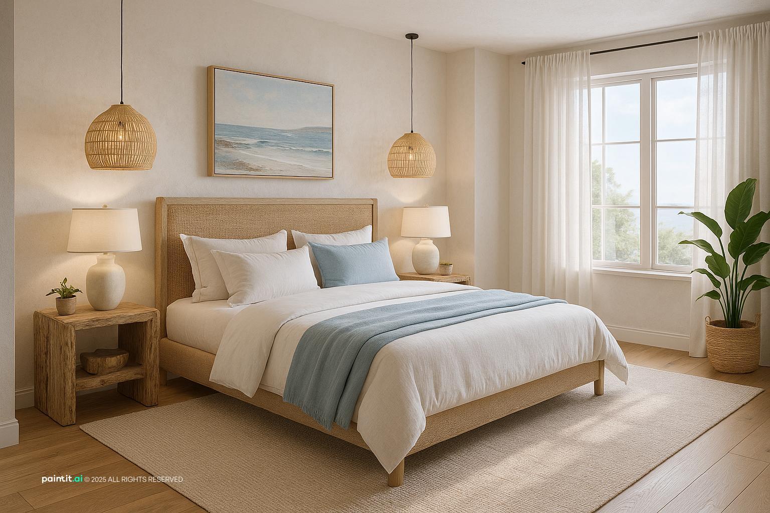 Florida Coastal Bedroom with Soft Texture