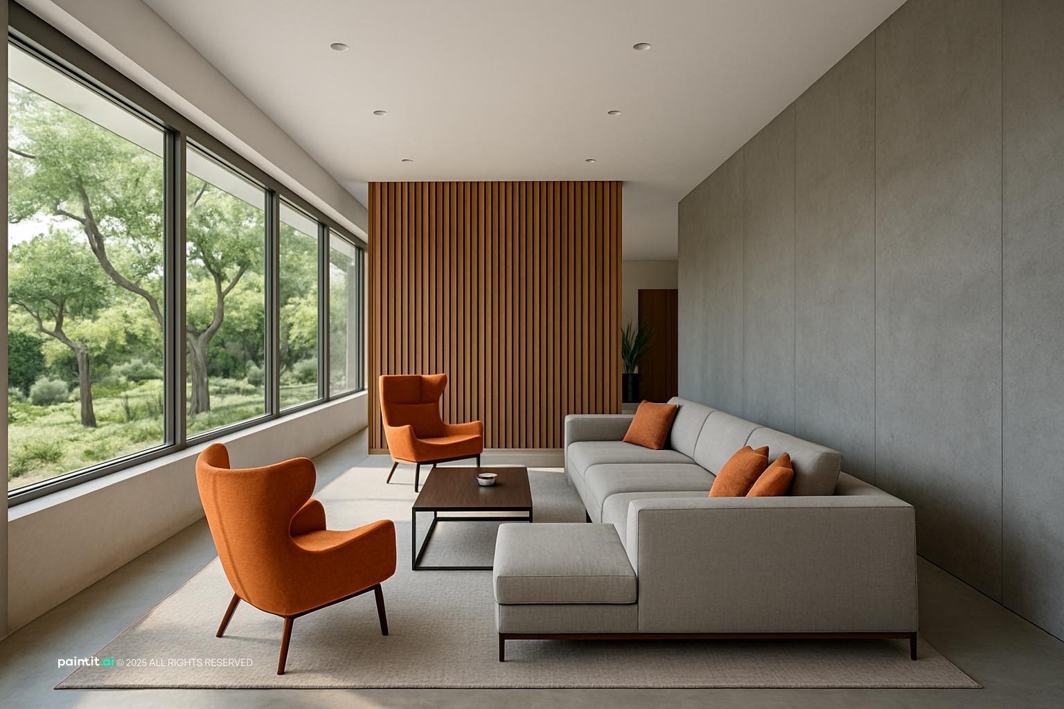 Rustic Burnt Orange Living Room: Design Inspiration | Paintit.ai - 26