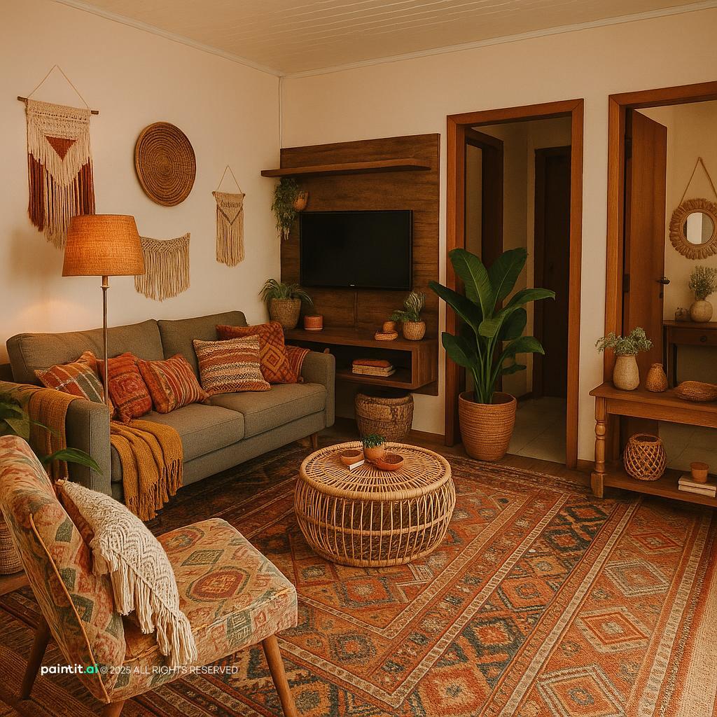 Boho Coastal Living Room: Design Inspiration | Paintit.ai - 7