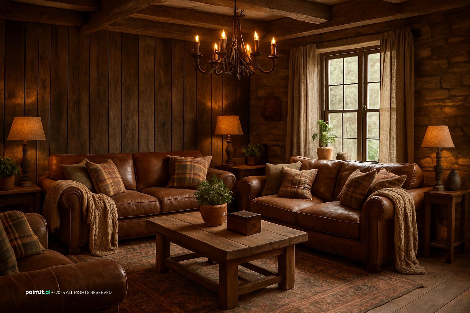 Wood Paneling Living Room Ideas - Design Inspiration | Paintit.ai - 12