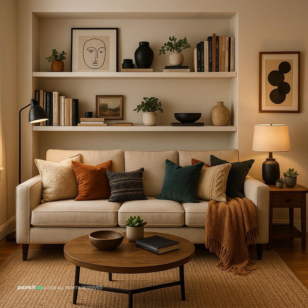 Cozy very small living room transformation ideas, featuring smart layout, multi-functional furniture, and inviting decor for comfort.