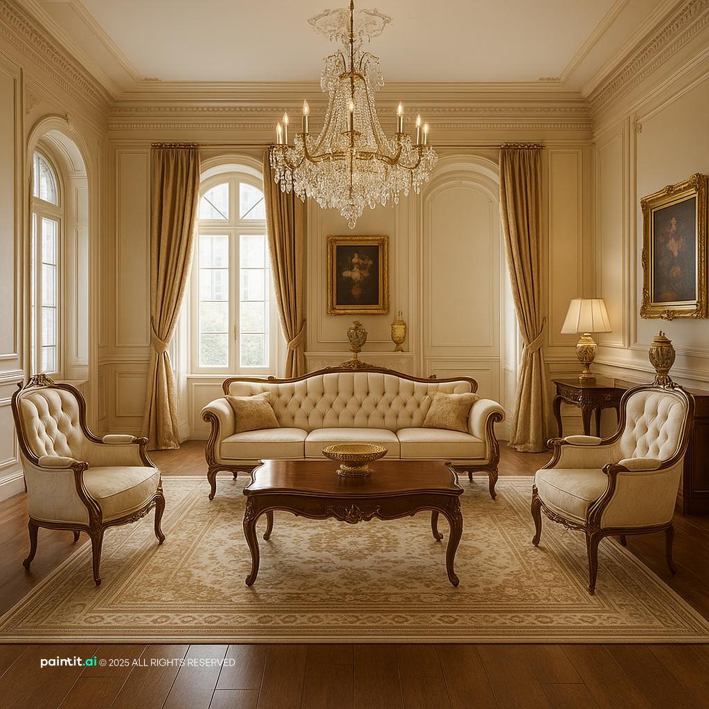 Luxury Classic Living Room - Elegant Design Inspiration | Paintit.ai - 25