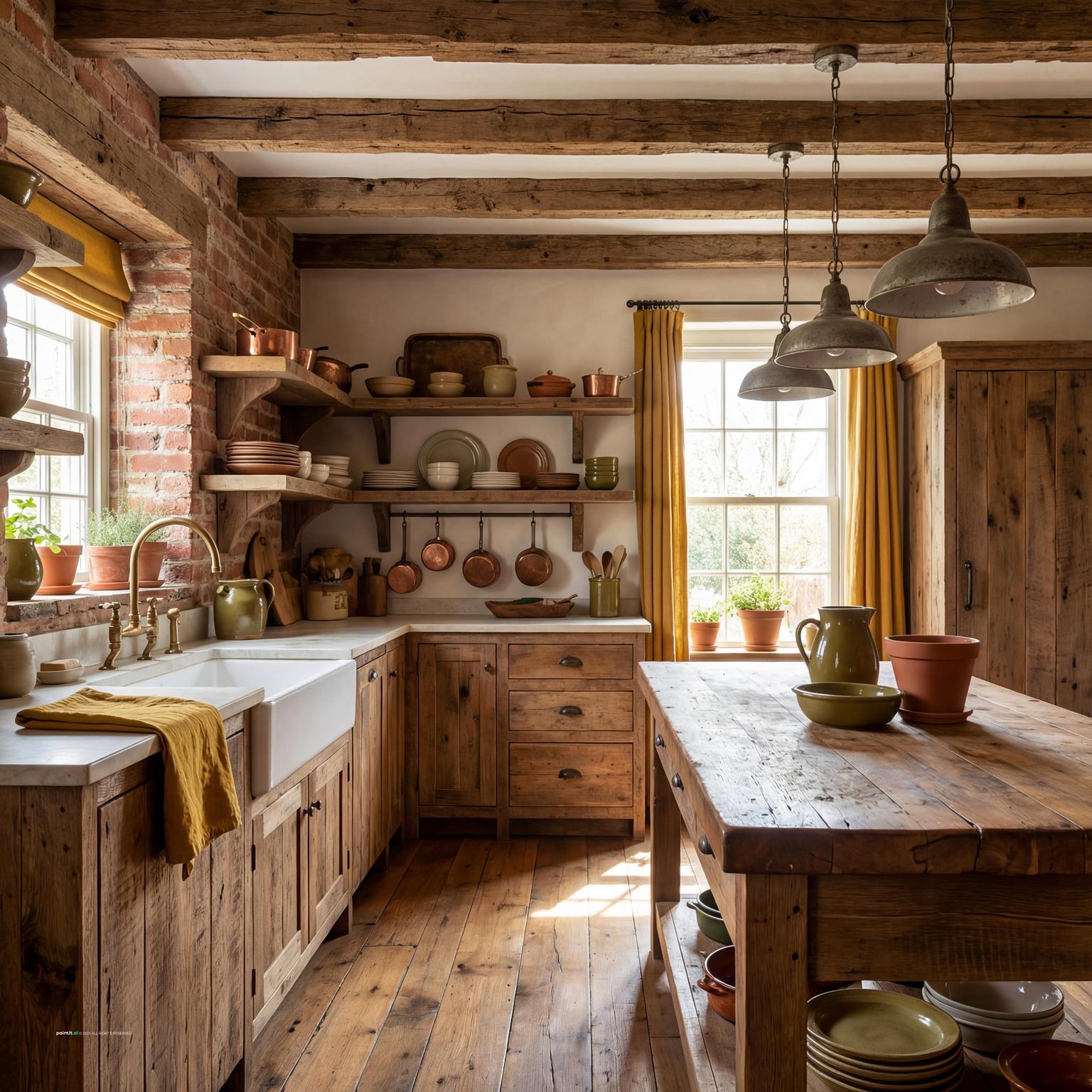 Rustic Farmhouse Kitchen 6 for Country Style Interior Design Characteristics