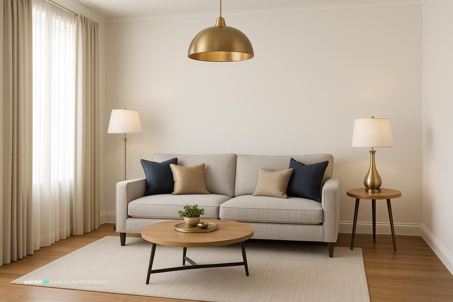 Zebra Shades Living Room - Modern Window Treatments | Paintit.ai - 36