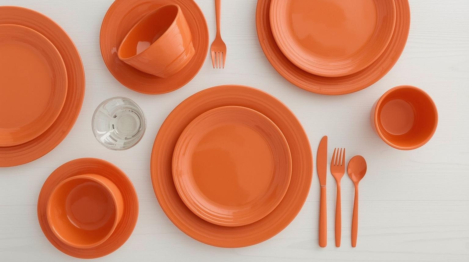 Orange-Themed Tableware