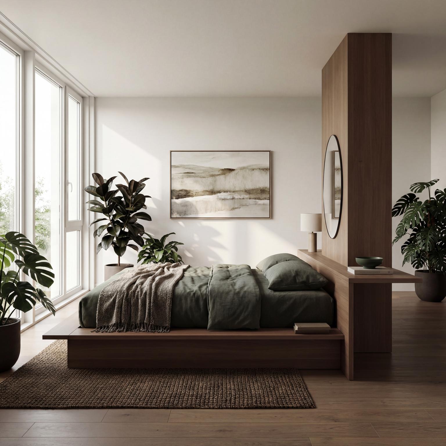 Japandi Minimalist Bedroom Design for Muji Style Interior Design