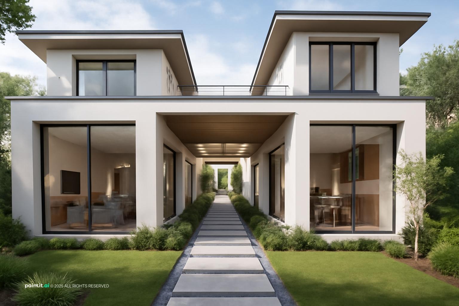 Elegant Modern Duplex Bungalow Design cape cod living room