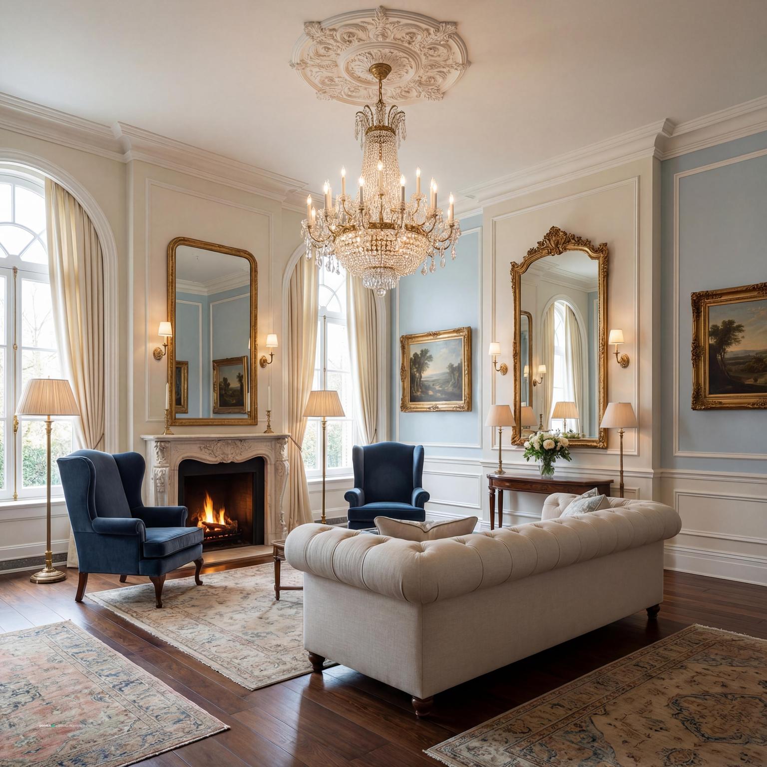 Elegant Neoclassical with Warm Wood for Neoclassical Style Interior Design
