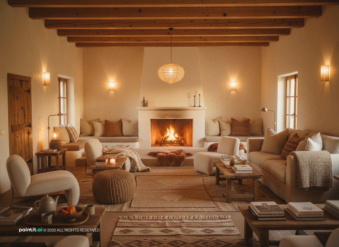 Cozy Dark Living Room: Interior Inspiration | Paintit.ai - 15