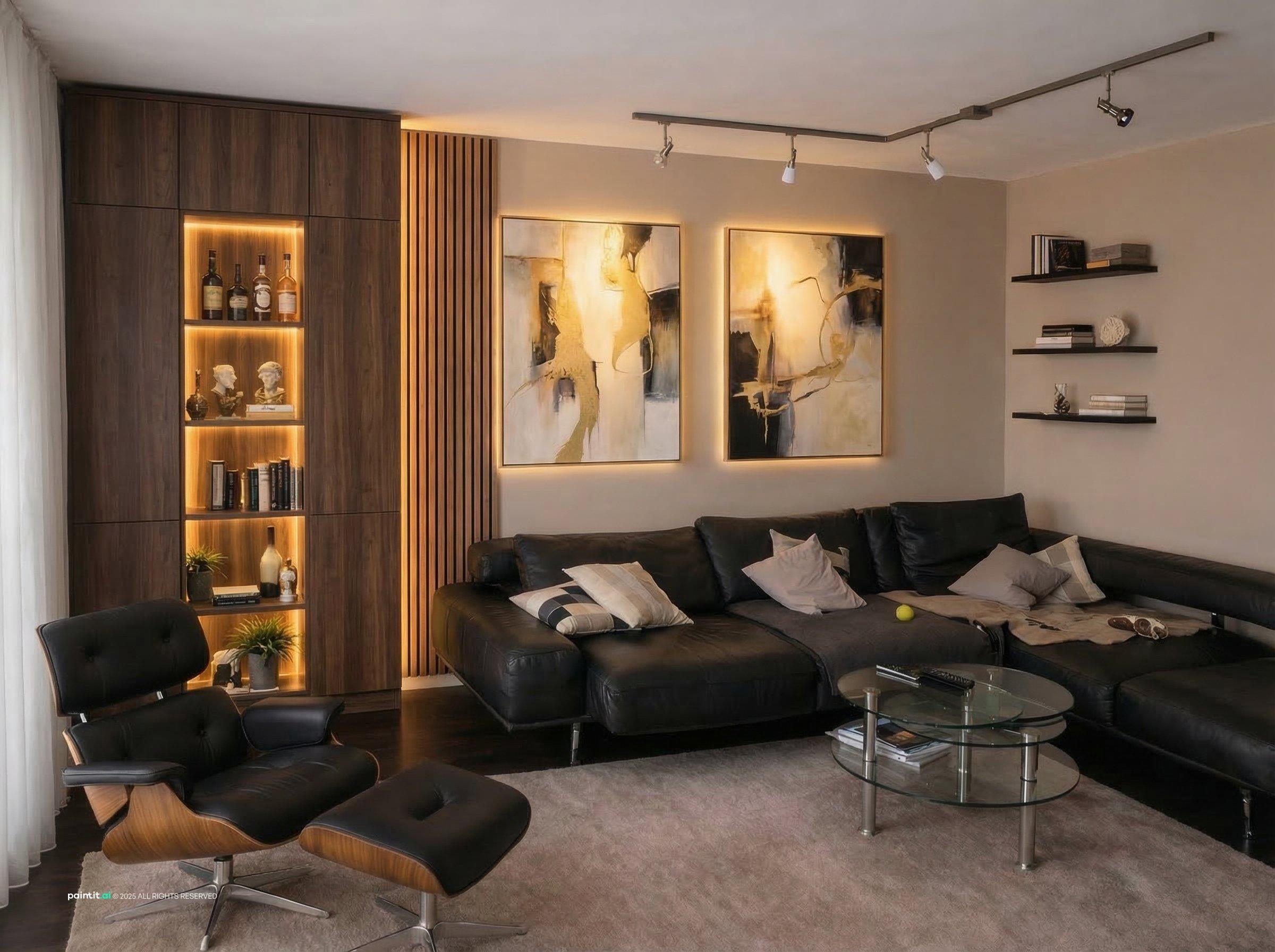 Built In Living Room: Custom Cabinetry Designs | Paintit.ai - 9