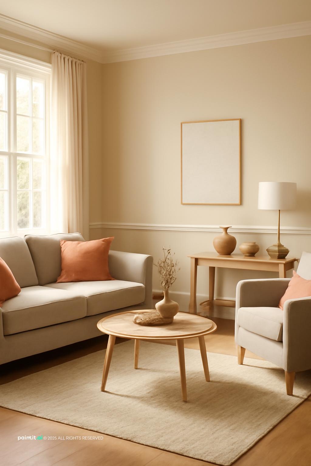 Warm Beige Living Room Ideas - Elegant Design Concepts | Paintit.ai - 24