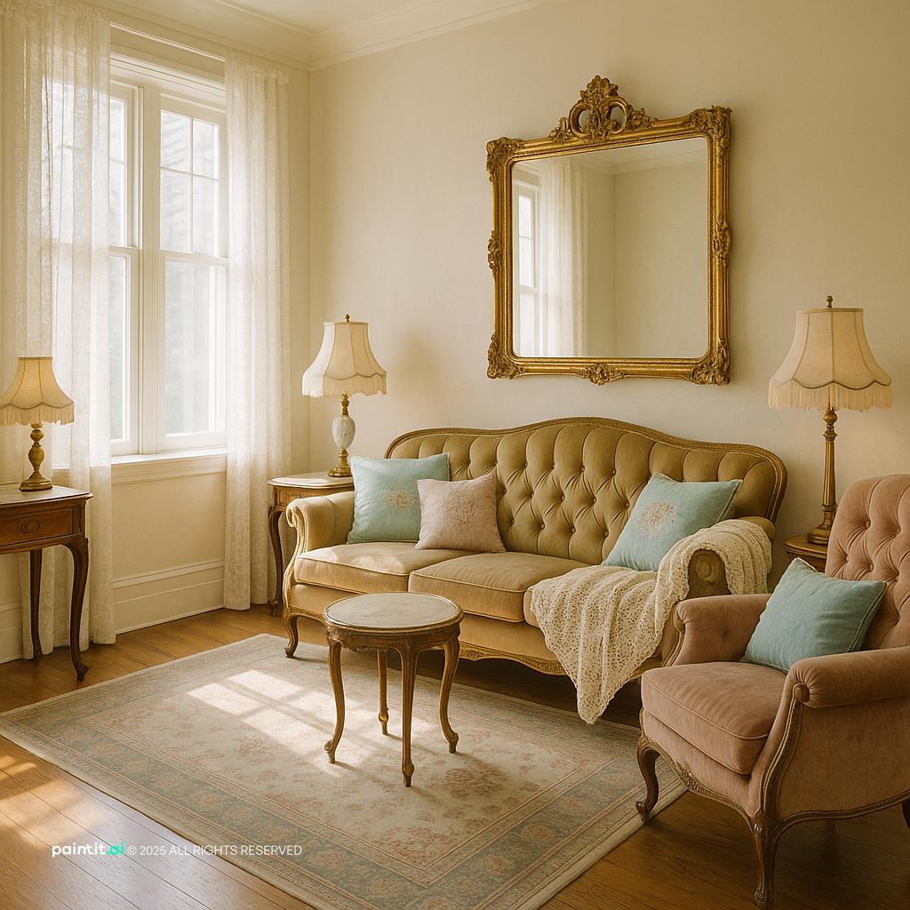 Vintage Pink Living Room - Interior Styling Guide | Paintit.ai - 30