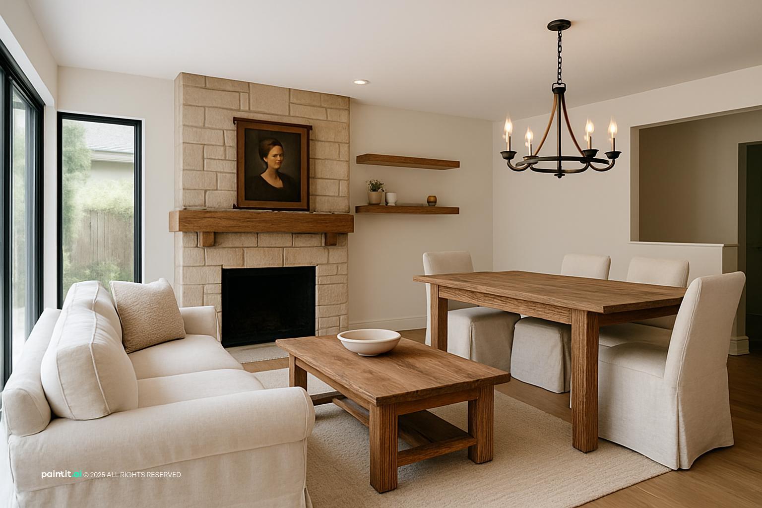 Rustic Farmhouse Farmhouse Living Room Ideas: Decor Concepts | Paintit.ai - 6