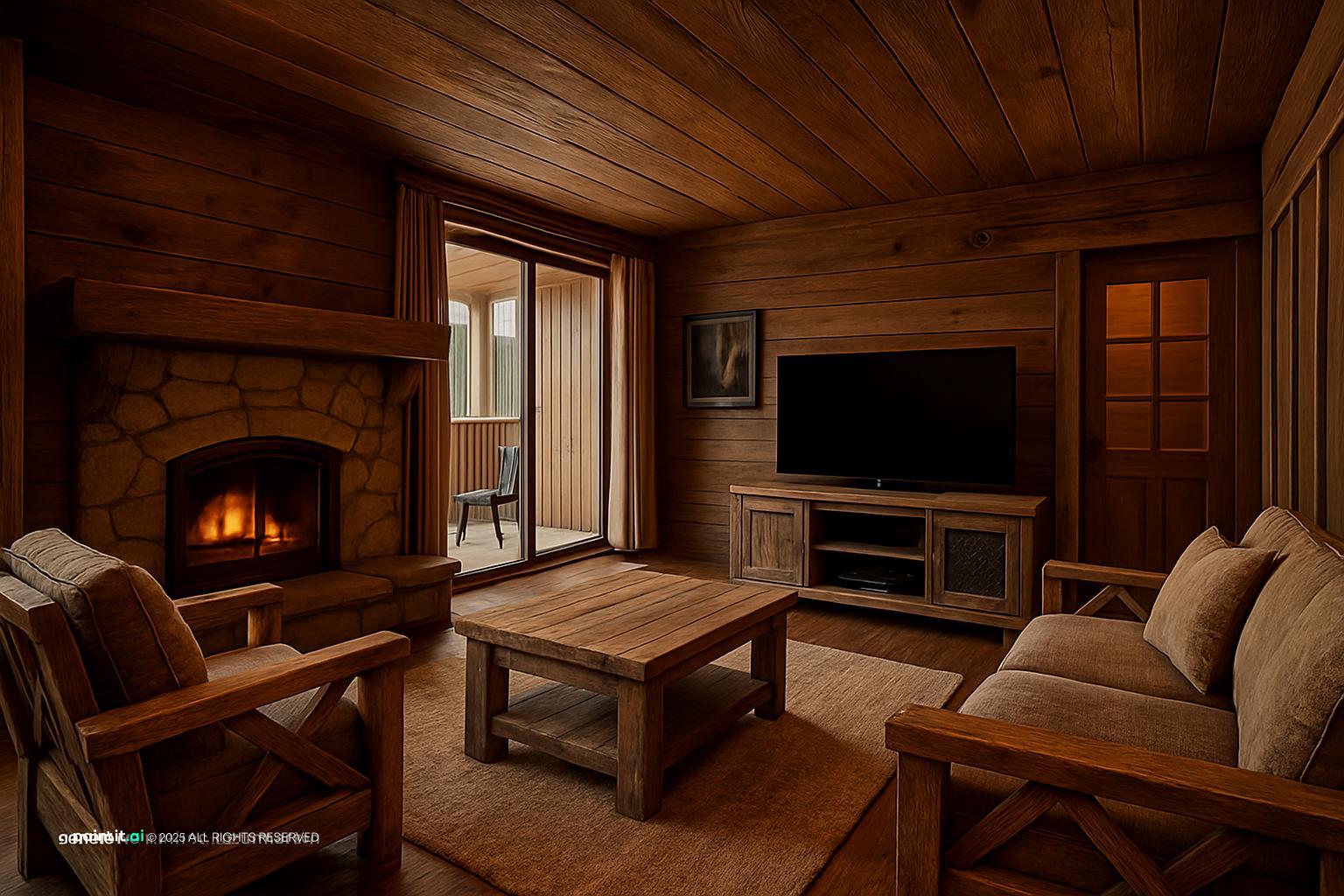 Barndominium Living Room - Rustic Chic Interiors | Paintit.ai - 3