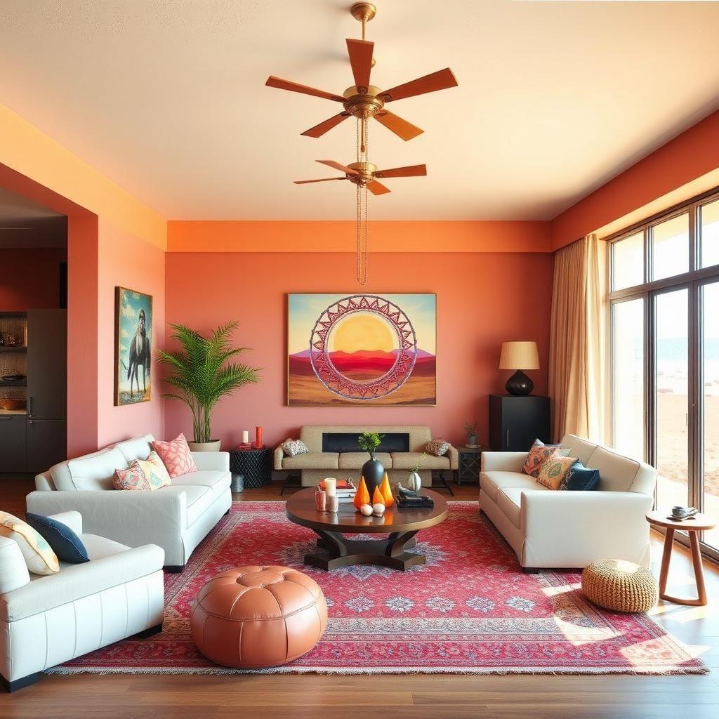 70s Orange Living Room - Design Inspiration | Paintit.ai - 18