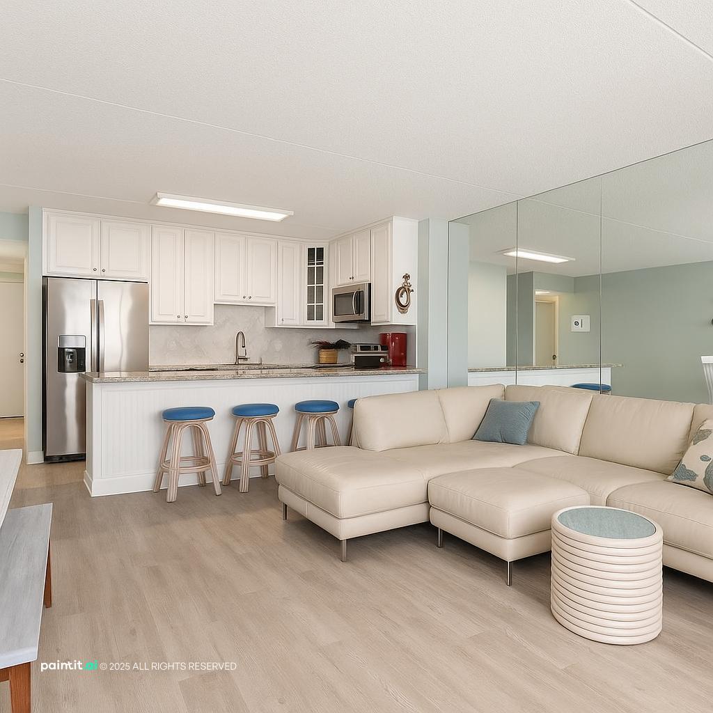 White Wainscoting Living Room - Design Inspiration | Paintit.ai - 6