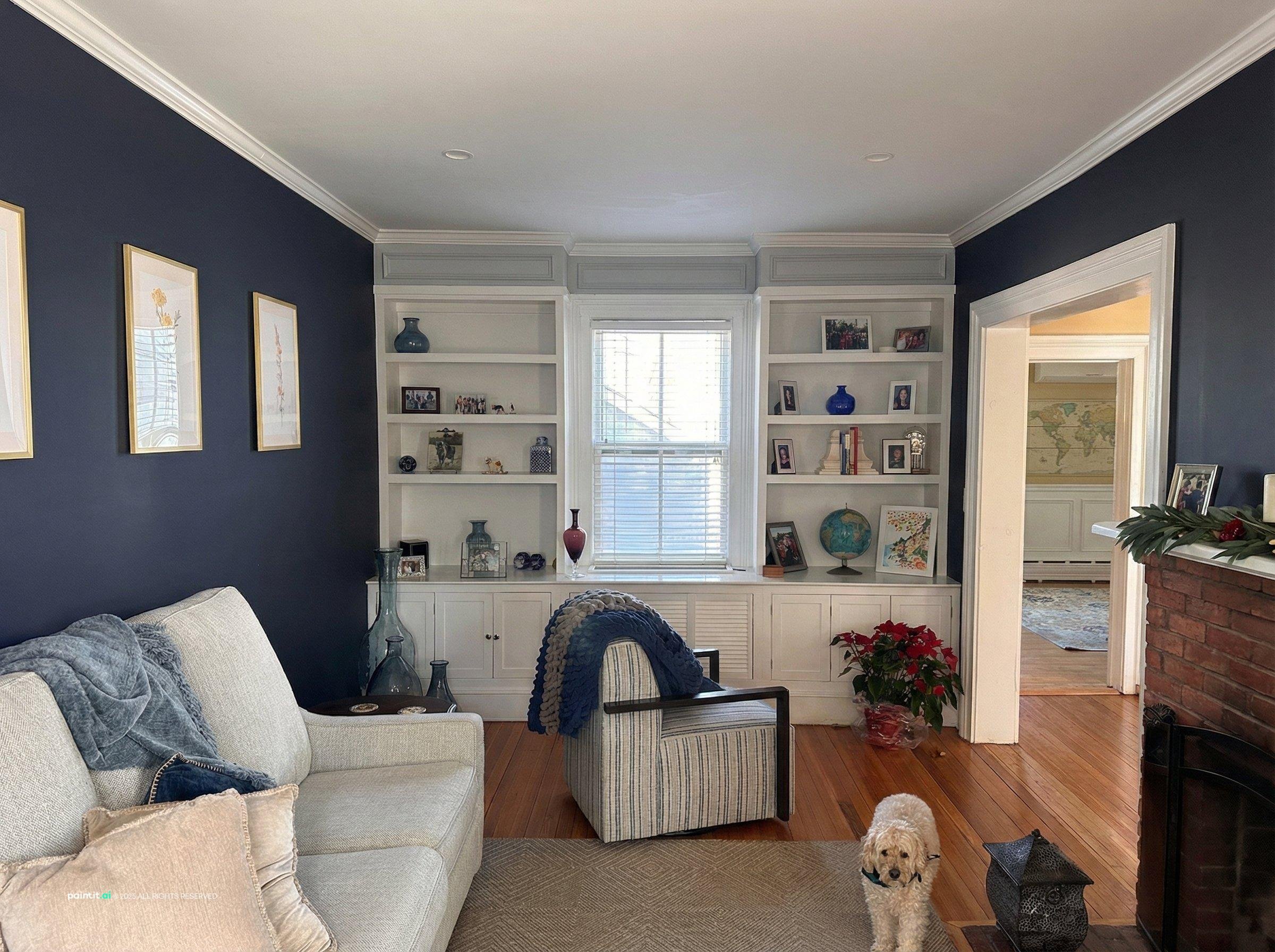 White Wainscoting Living Room - Design Inspiration | Paintit.ai - 17