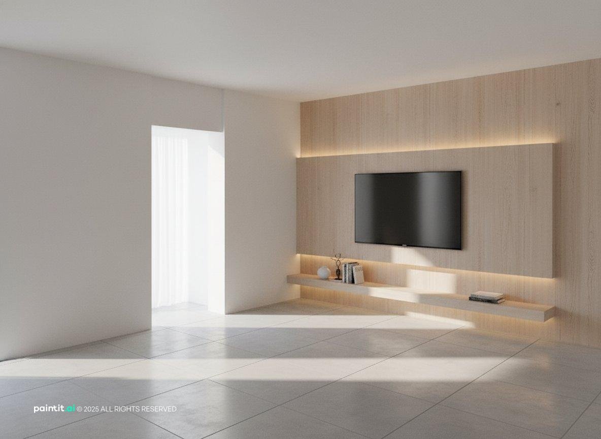 White Wood Paneling Living Room - Design Ideas & Style Guide | Paintit.ai - 29