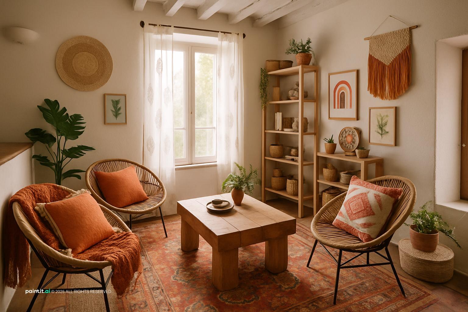 Vintage Eclectic Living Room - Design Inspiration | Paintit.ai - 29