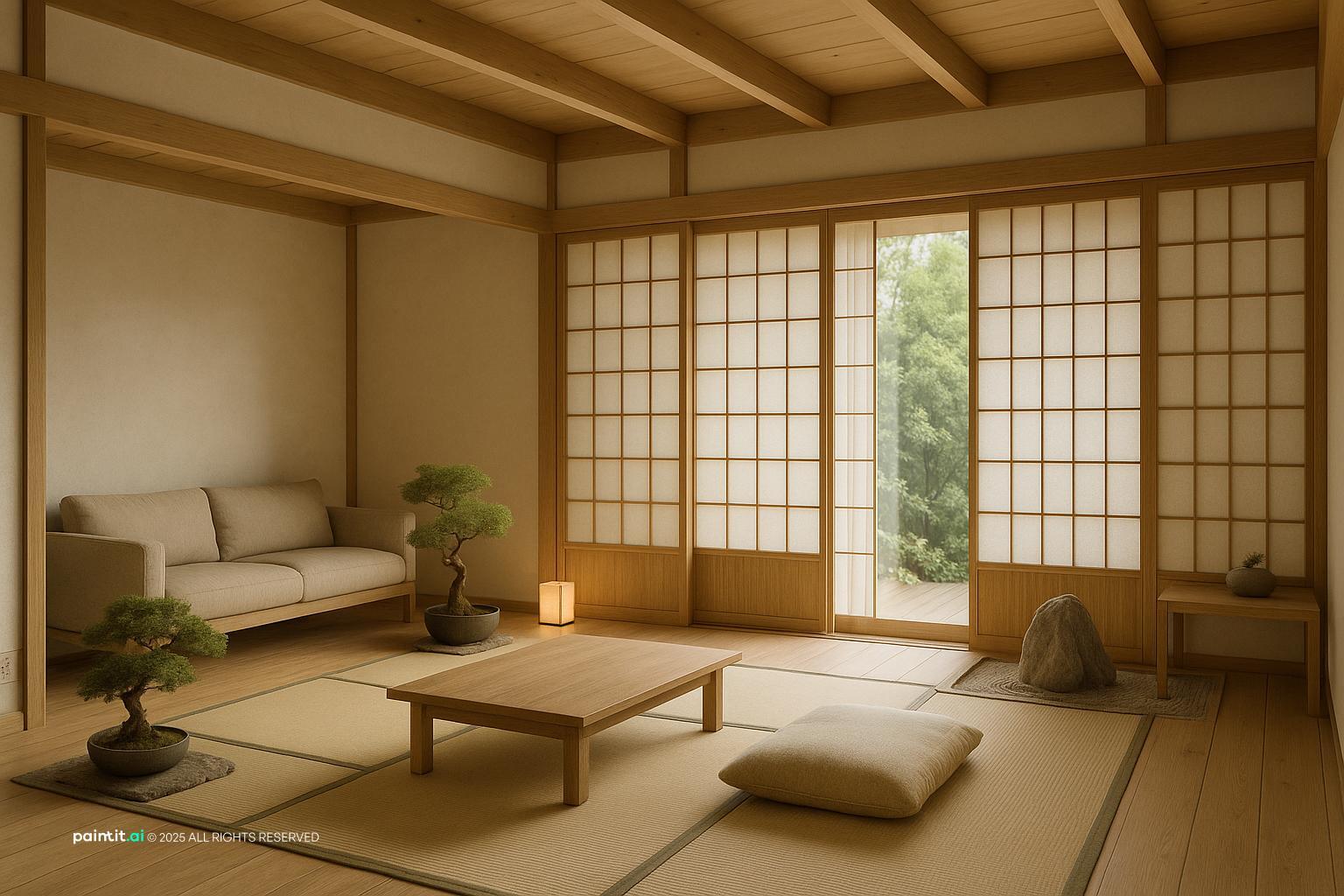 Japanese Living Room: Serene Interior Concepts | Paintit.ai - 27
