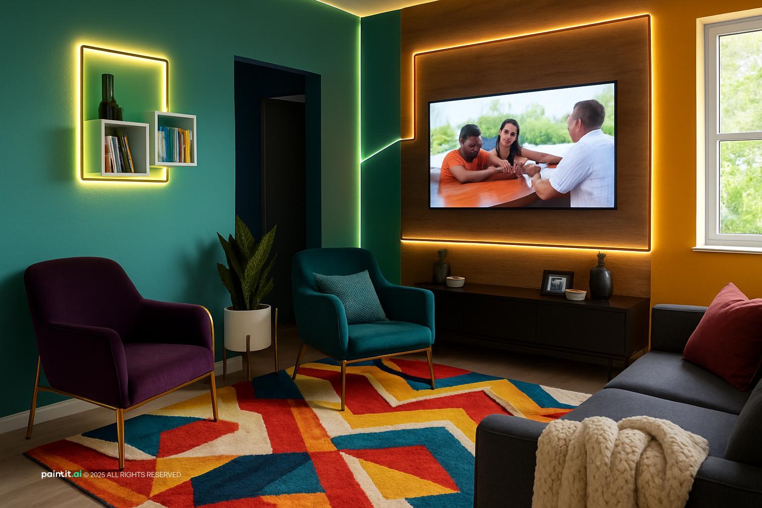 Modern Moroccan Living Room Design - Style & Decor Inspiration | Paintit.ai - 18