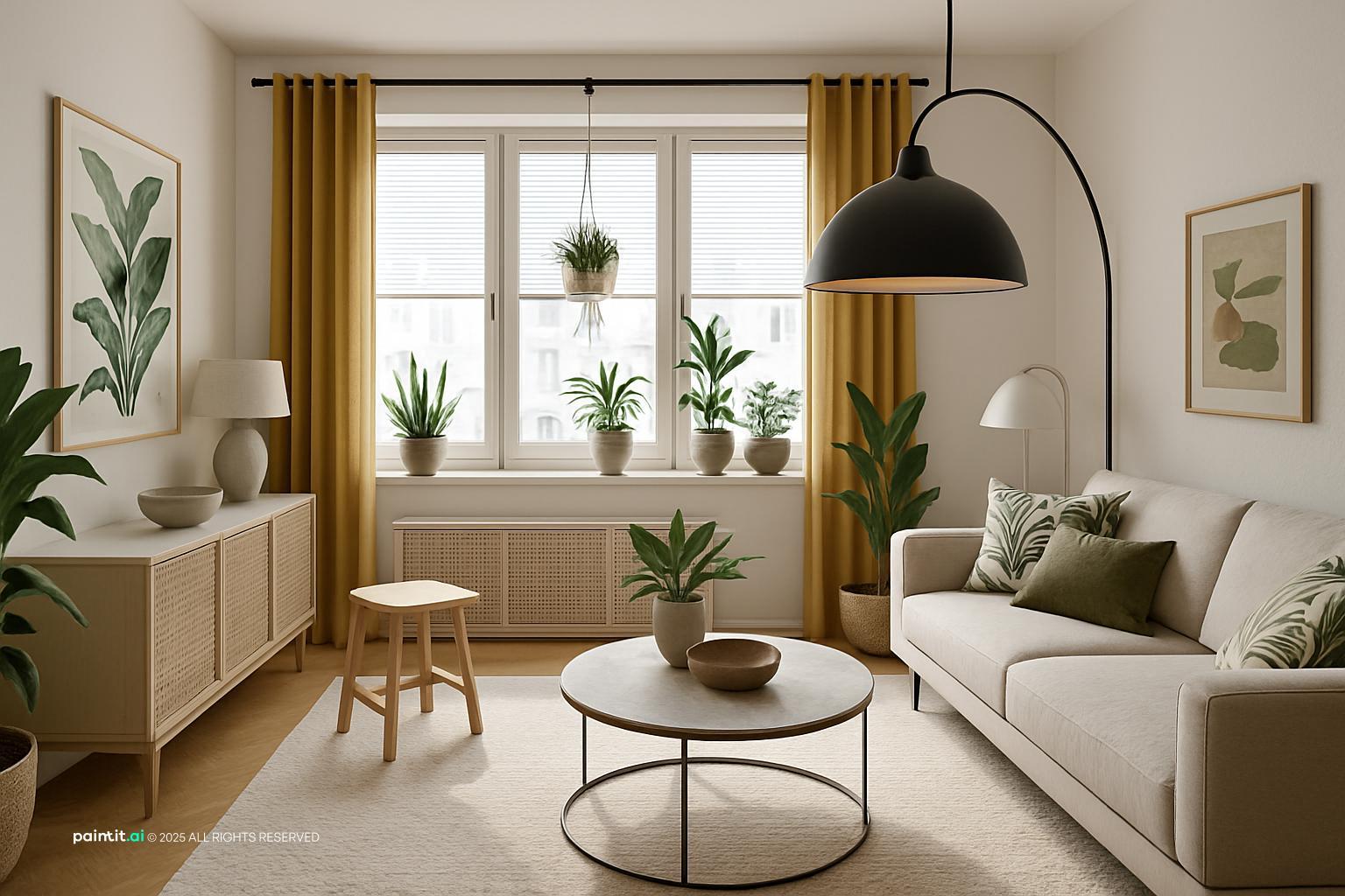 Zen Garden Living Room - Serene Interior Design | Paintit.ai - 24