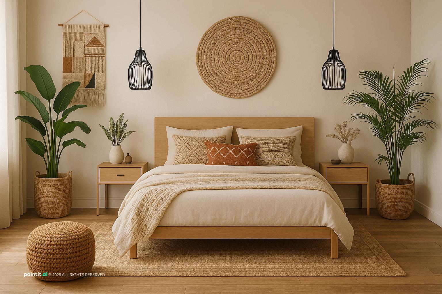 Bohemian-Modern Bedroom for Bohemian Style Interior Design Characteristics
